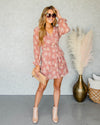 Josie Ditsy Floral Smocked Dress - Mauve