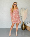 Josie Ditsy Floral Smocked Dress - Mauve