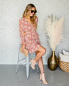 Josie Ditsy Floral Smocked Dress - Mauve