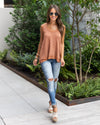 Josie Waffle Knit Tank - Rust