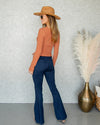 Julian Ruched Fitted Top - Rust