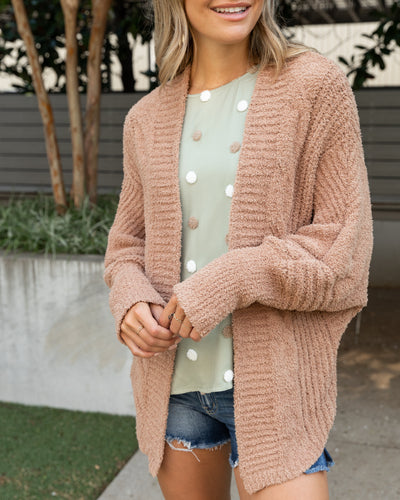 Katerina Oversized Cocoon Cardigan - Mocha