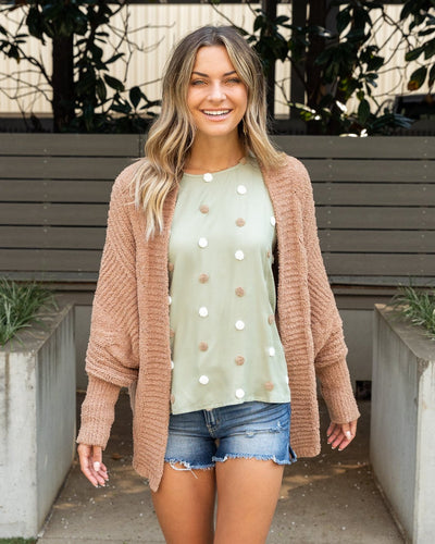 Katerina Oversized Cocoon Cardigan - Mocha