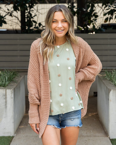 Katerina Oversized Cocoon Cardigan - Mocha