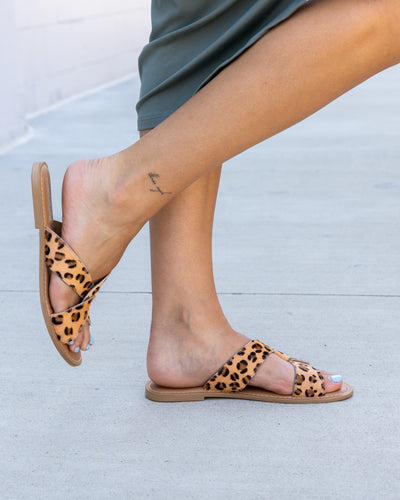 Katie Slide Sandals - Leopard