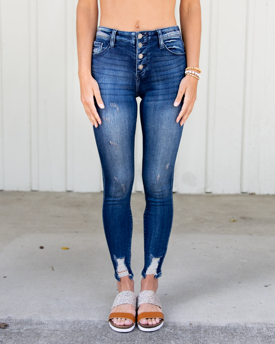 Bentley Distressed Skinny Jeans - Light Wash - Eleven Oaks Boutique