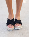 Kiley Flatform Sandals - Black