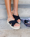 Kiley Flatform Sandals - Black