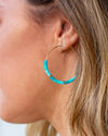 Kira Hoop Earrings - Teal