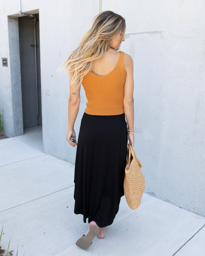 Lana V-Neck Knit Tank - Amber