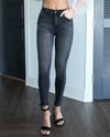 Laney Faded Skinny Jeans - Black