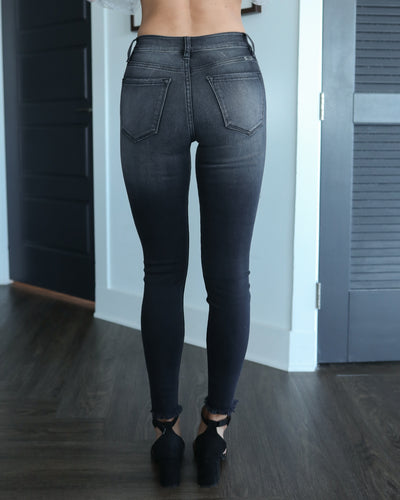 Laney Faded Skinny Jeans - Black