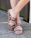 Lauren Leopard Sandals - Rose Gold