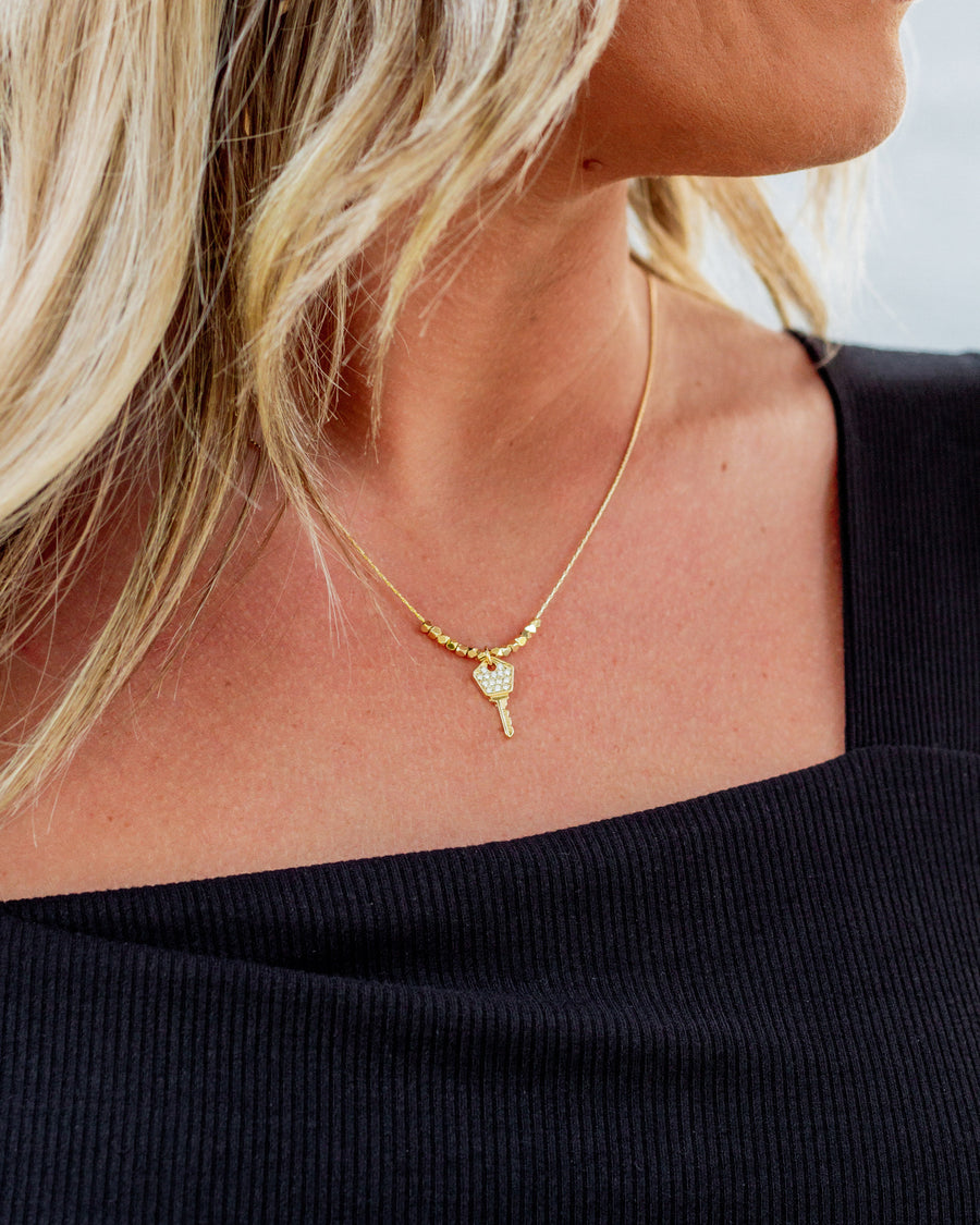 Laurie Key Necklace - Gold