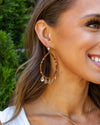 Leah Statement Earrings - Tan/Gold