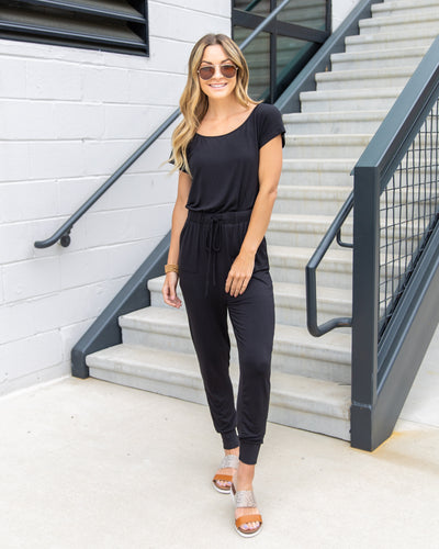 Leave It All Behind Jumpsuit - Black