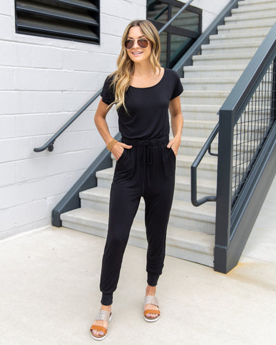 Leave It All Behind Jumpsuit - Black