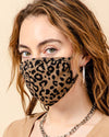 Lucy Leopard Face Mask - Taupe