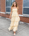 Lucy Tiered Smocked Strapless Dress - Dandelion