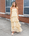 Lucy Tiered Smocked Strapless Dress - Dandelion