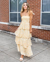 Lucy Tiered Smocked Strapless Dress - Dandelion