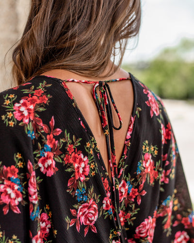 Lynn V-Neck Pocketed Romper - Black