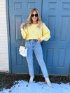 Madelyn Bubble Sleeve Sweater - Lemon