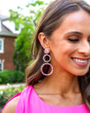 Make An Impression Statement Earrings - Pink