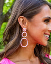Make An Impression Statement Earrings - Pink