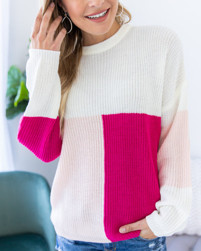 Making My Own Luck Sweater - Magenta