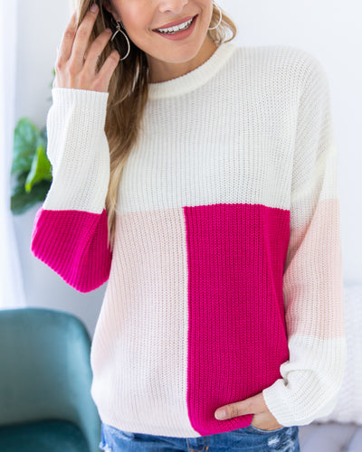 Making My Own Luck Sweater - Magenta
