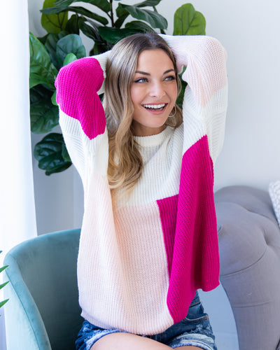 Making My Own Luck Sweater - Magenta