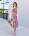 Malia Palm Print Kimono - Mauve