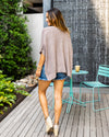 Mila Ribbed Oversized Cardigan - Taupe
