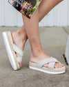 Olivia Flatform Sandals - Beige