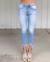 Reanna High Rise Distressed Skinny Jean - Light Wash
