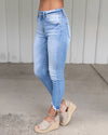Reanna High Rise Distressed Skinny Jean - Light Wash