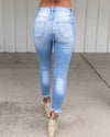 Reanna High Rise Distressed Skinny Jean - Light Wash