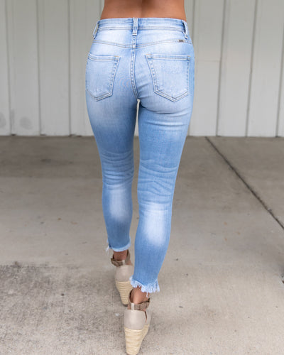 Reanna High Rise Distressed Skinny Jean - Light Wash