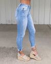 Reanna High Rise Distressed Skinny Jean - Light Wash