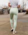 Reese Ribbed Seamless High Waisted Leggings - Surf Spray