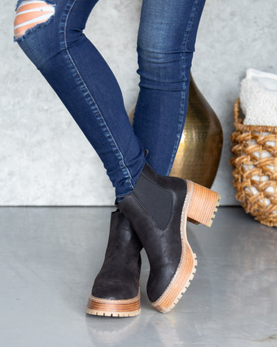 Robin Slip On Booties - Black