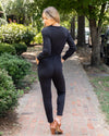 Rosalie Crossover Pocketed Jumpsuit - Black