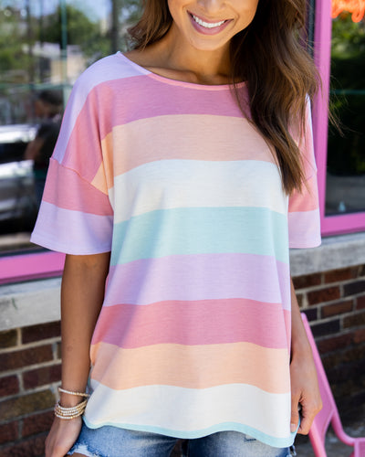 Sadie Color Block Stripe Top - Multi