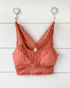 Selena Lace Bralette - Brick