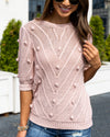 Serena Pom Pom Sweater - Light Pink