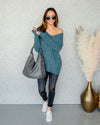 Shauna V-Neck Sweater - Steel Blue