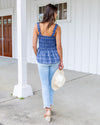 Simply Southern Plaid Tank - Navy