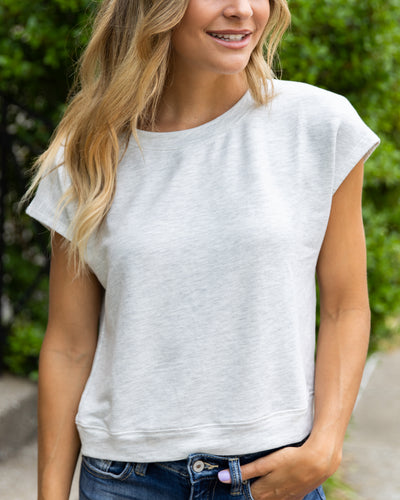 Stay With Me Top - Heather Grey