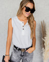 Steph Ribbed Button Bodysuit - White